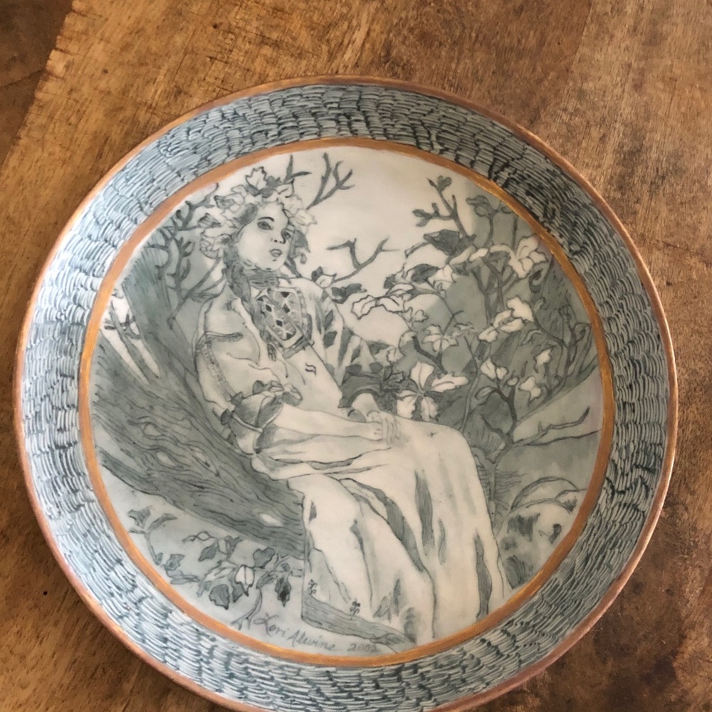 Vintage Art Nouveau Ceramic Plate